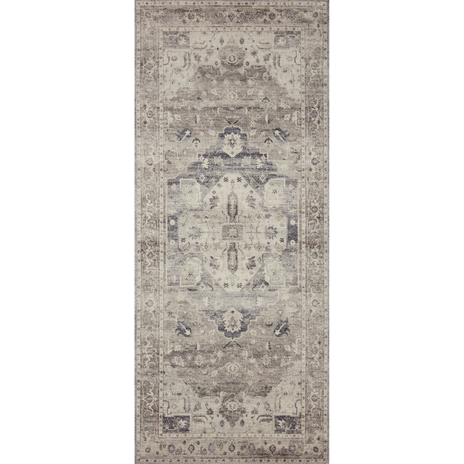 Hathaway HTH-05 Rug by Loloi in steel, ivory. Made from 100% polyester in a traditional style.