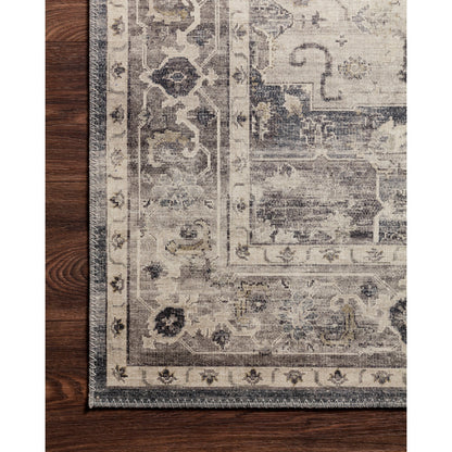 Hathaway HTH-05 Rug by Loloi in steel, ivory. Made from 100% polyester in a traditional style.