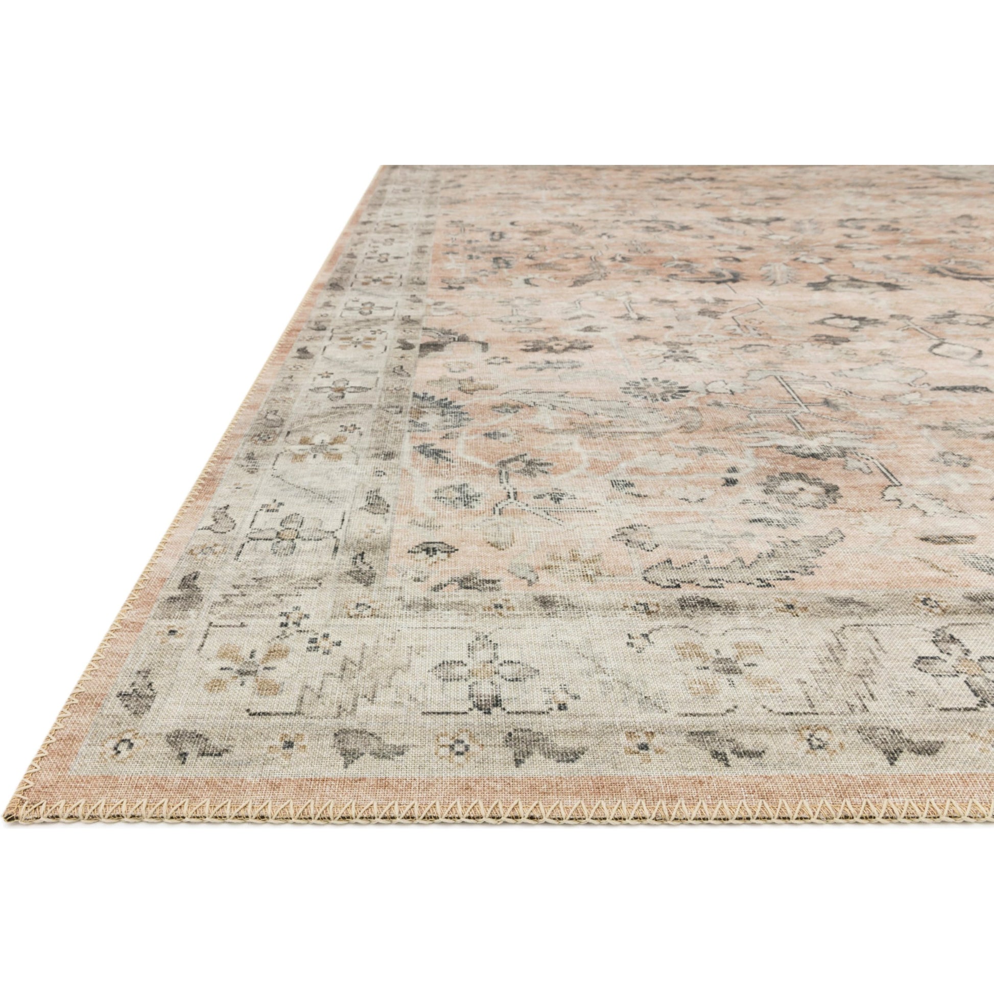 HTH-06 by Loloi in rust, multi. Made from 100% polyester in a traditional style.