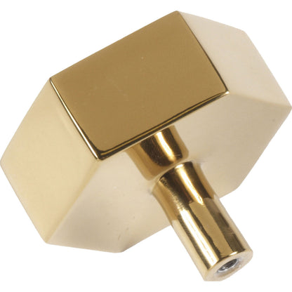 Hexagon Pull by Worlds Away. Made from metal in a modern style.
