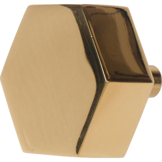 Hexagon Pull by Worlds Away. Made from metal in a modern style.