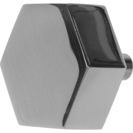 Hexagon Pull by Worlds Away. Made from metal in a modern style.