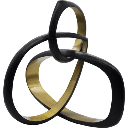 Hitch Sculpture by Worlds Away in black, gold. Made from resin in a eclectic & global style.