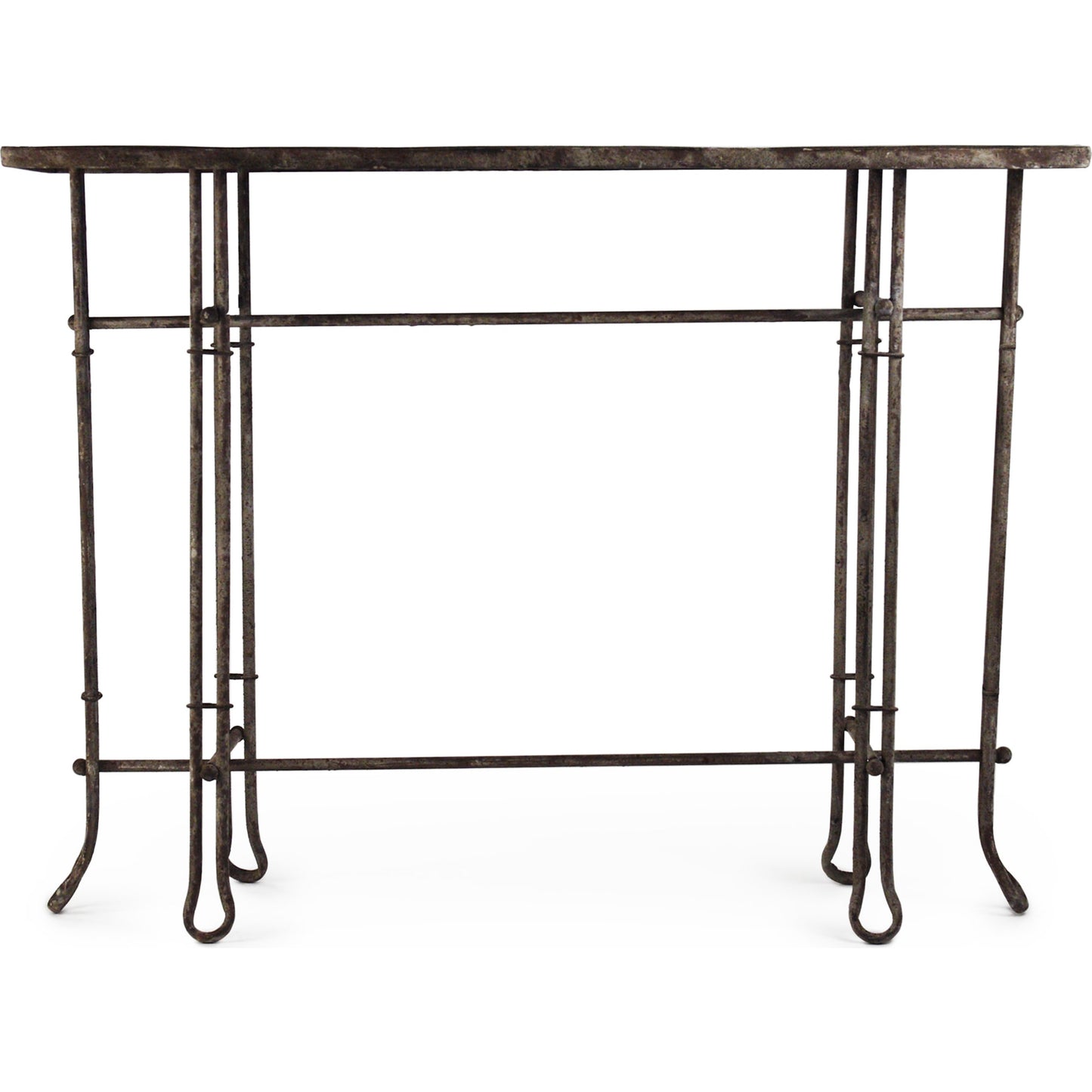 002 S-337963 | Additional Silo | Nathaniel Table by Zentique in distressed metal and rustic metal. Made from rustic metal in a modern style.