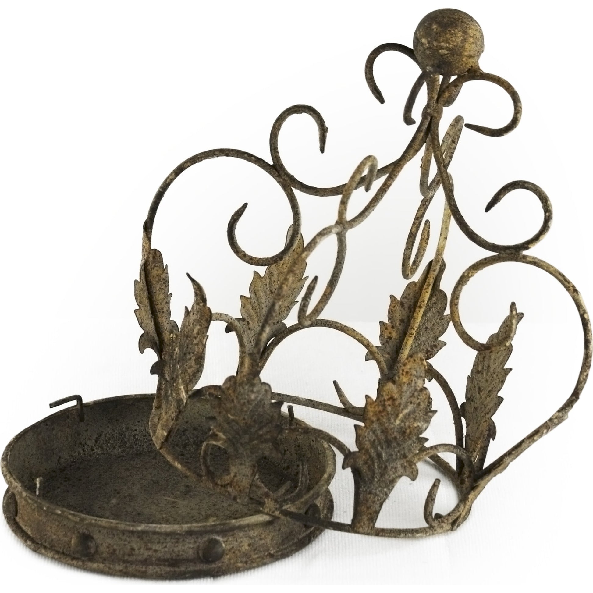 Metal Lantern by Zentique in distressed metal and rustic metal. Made from rustic metal in a traditional style.