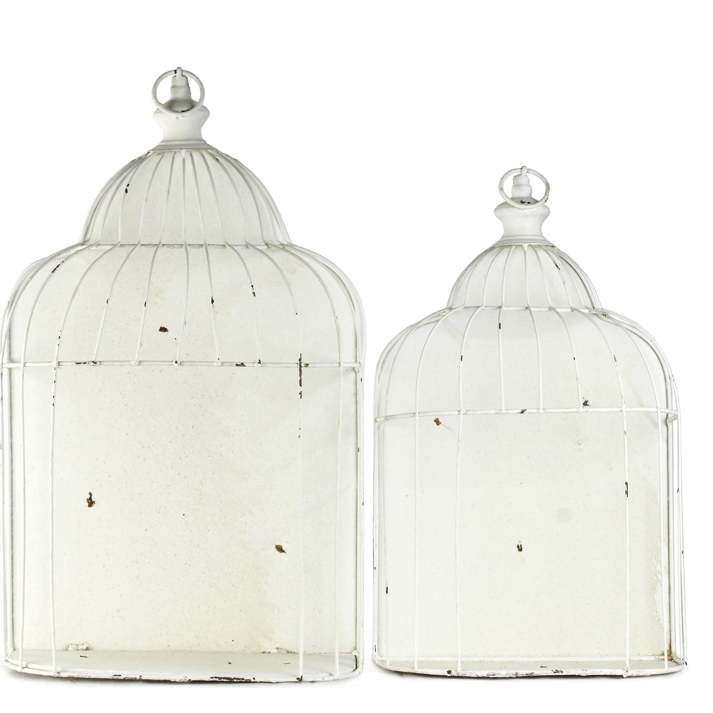 002 S-337932 | Additional Silo | Metal Wall Shelf by Zentique in distressed off-white metal and rustic metal. Made from rustic metal in a cottage & farmhouse style.
