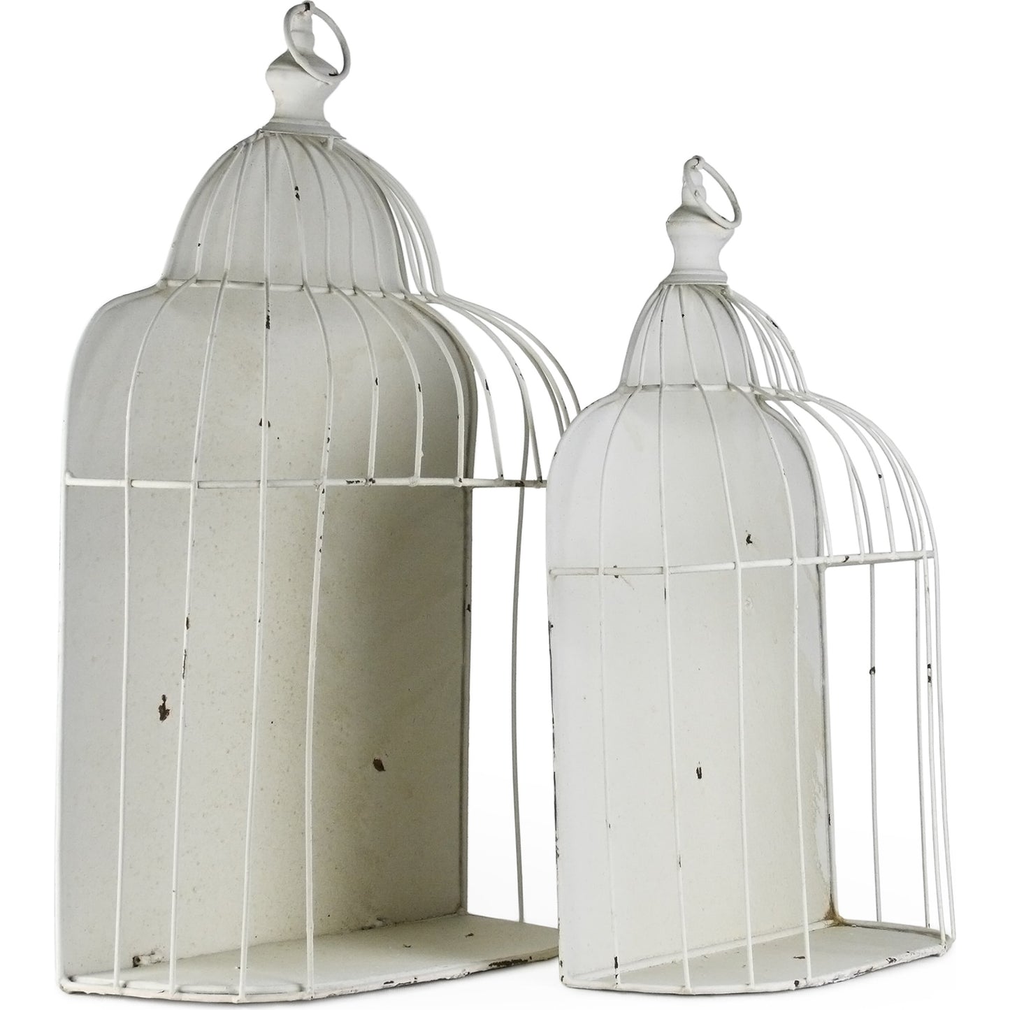 001 S-337932 | Primary Silo | Metal Wall Shelf by Zentique in distressed off-white metal and rustic metal. Made from rustic metal in a cottage & farmhouse style.