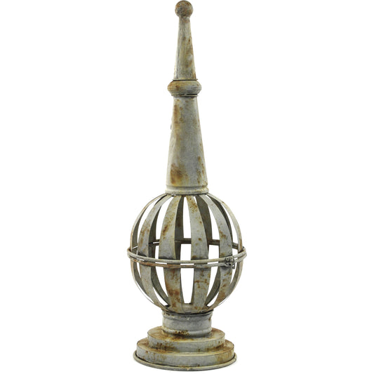 Metal Candle Holder by Zentique in distressed metal and rustic metal. Made from rustic metal in a cottage & farmhouse style.