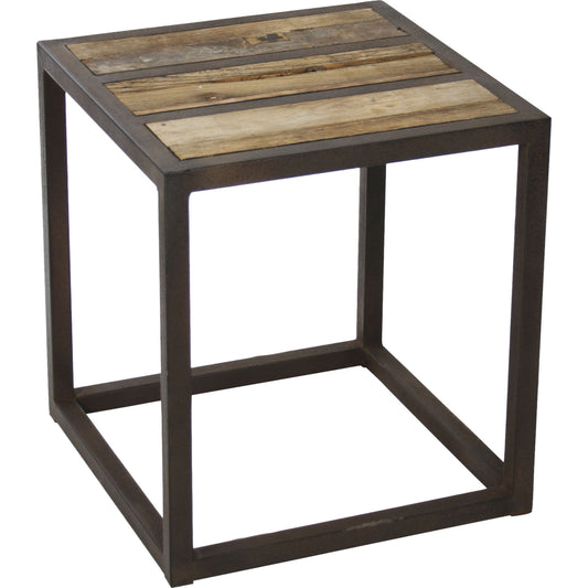 Liesbeth Stool by Zentique in reclaimed elm and elm, metal. Made from elm, metal in a modern style.