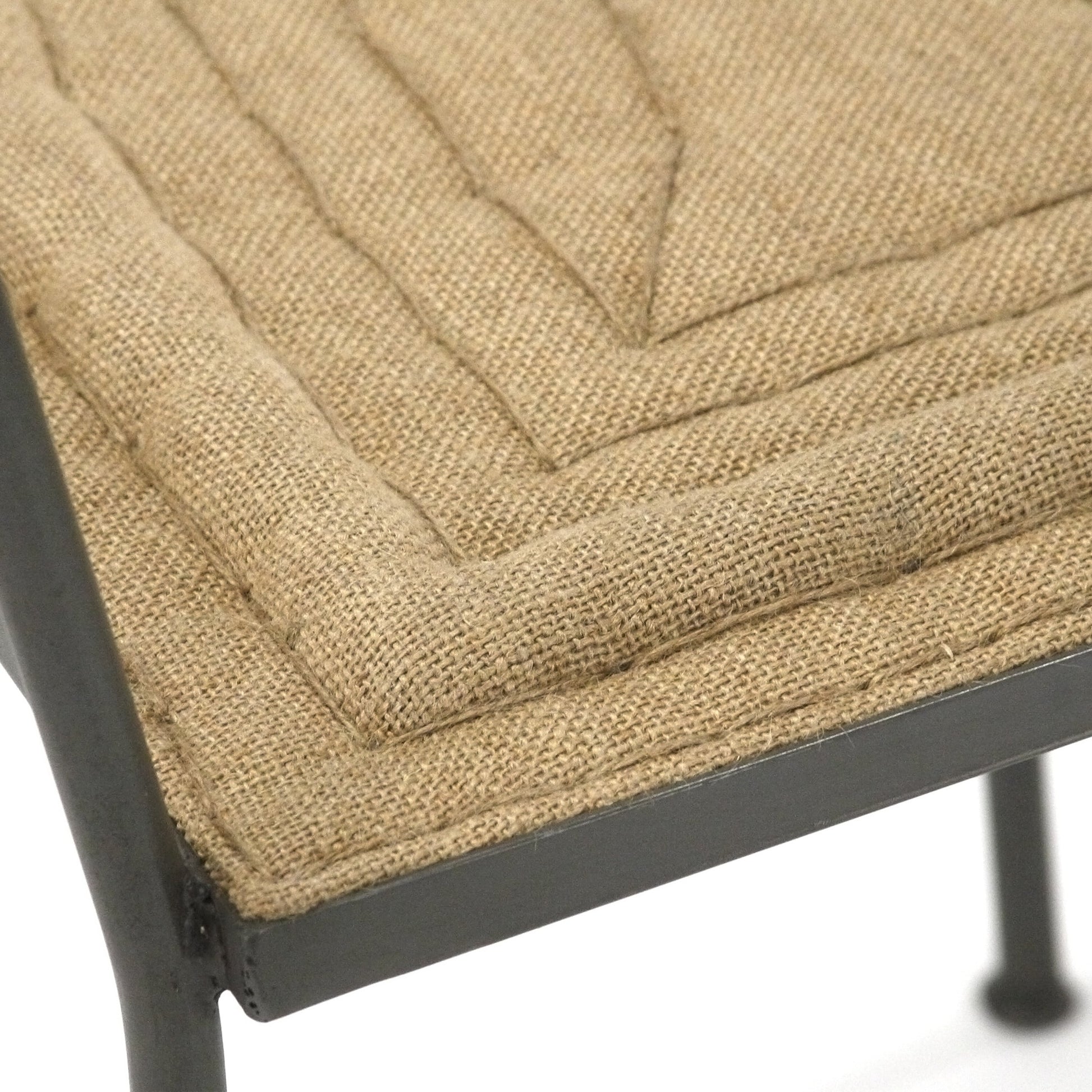 Klaas Arm Chair by Zentique in burlap and birch. Made from birch in a modern style.