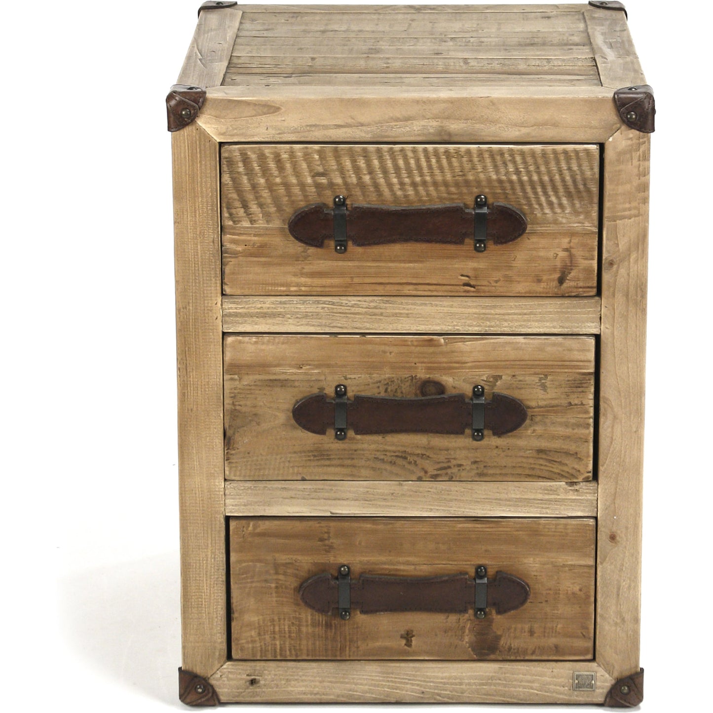 003 S-336381 | Additional Silo | Abott Night Stand by Zentique in natural and natural antique bleached recycled wood. Made from natural antique bleached recycled wood in a rustic style.