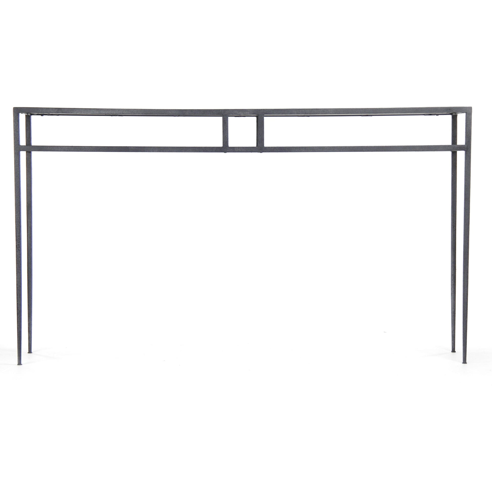 Balzac Wall Table by Zentique in distressed top, rustic metal and oak, metal. Made from oak, metal in a modern style.