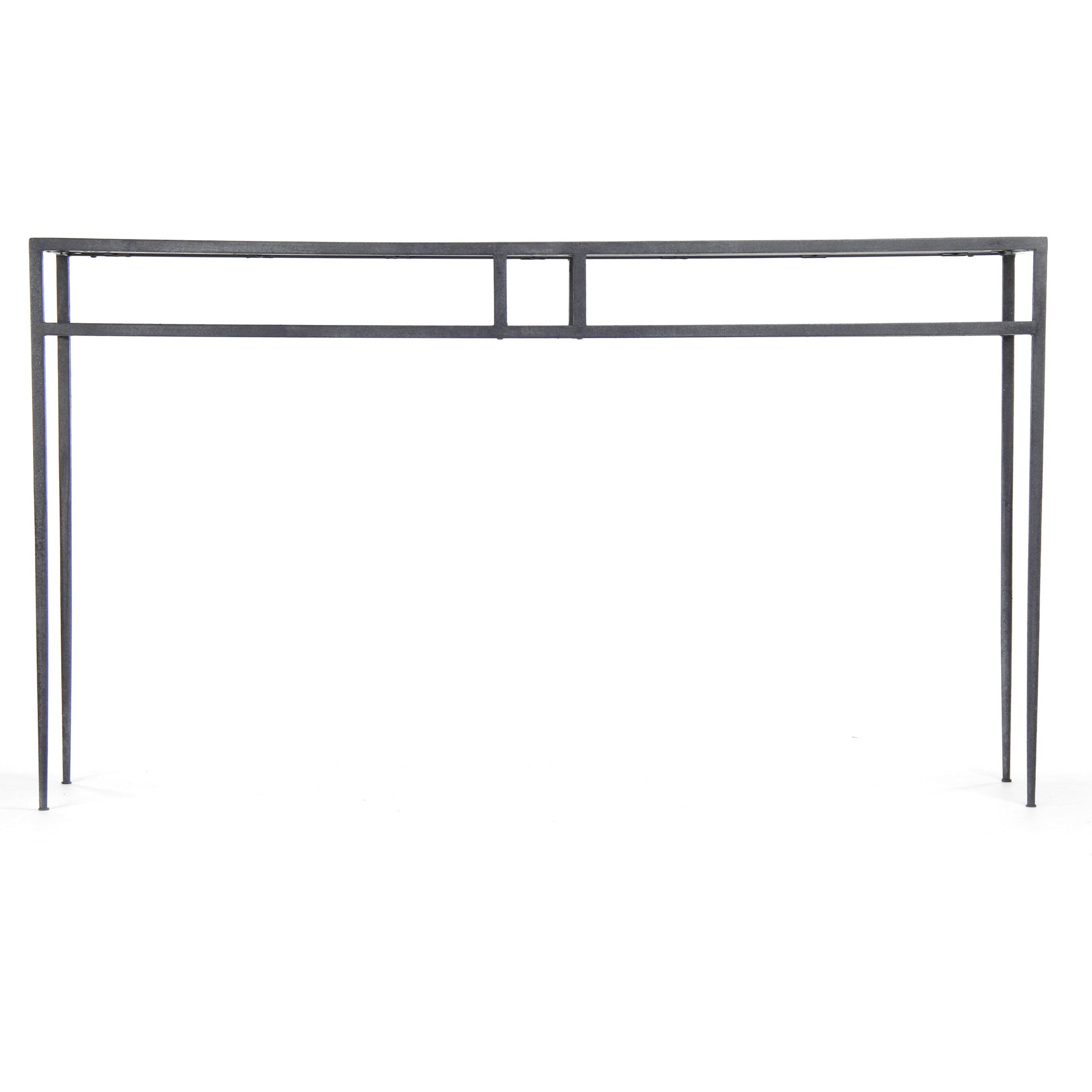 Balzac Wall Table by Zentique in distressed top, rustic metal and oak, metal. Made from oak, metal in a modern style.