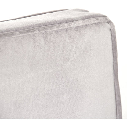 Lorain Lounge Chair by Zentique in light gray polyester viscose and oak. Made from oak in a transitional style.