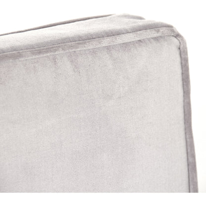 Lorain Lounge Chair by Zentique in light gray polyester viscose and oak. Made from oak in a transitional style.