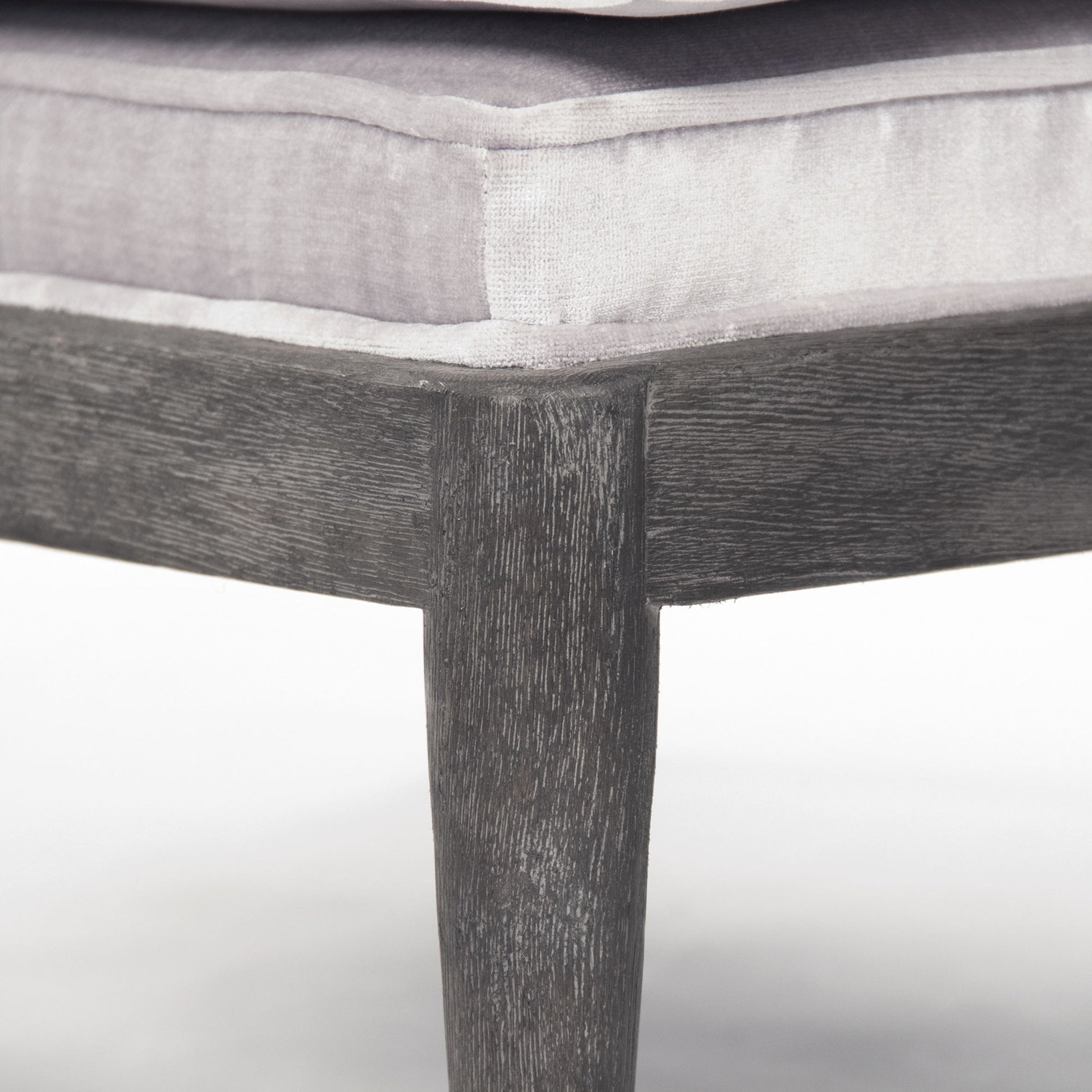 Lorain Lounge Chair by Zentique in light gray polyester viscose and oak. Made from oak in a transitional style.