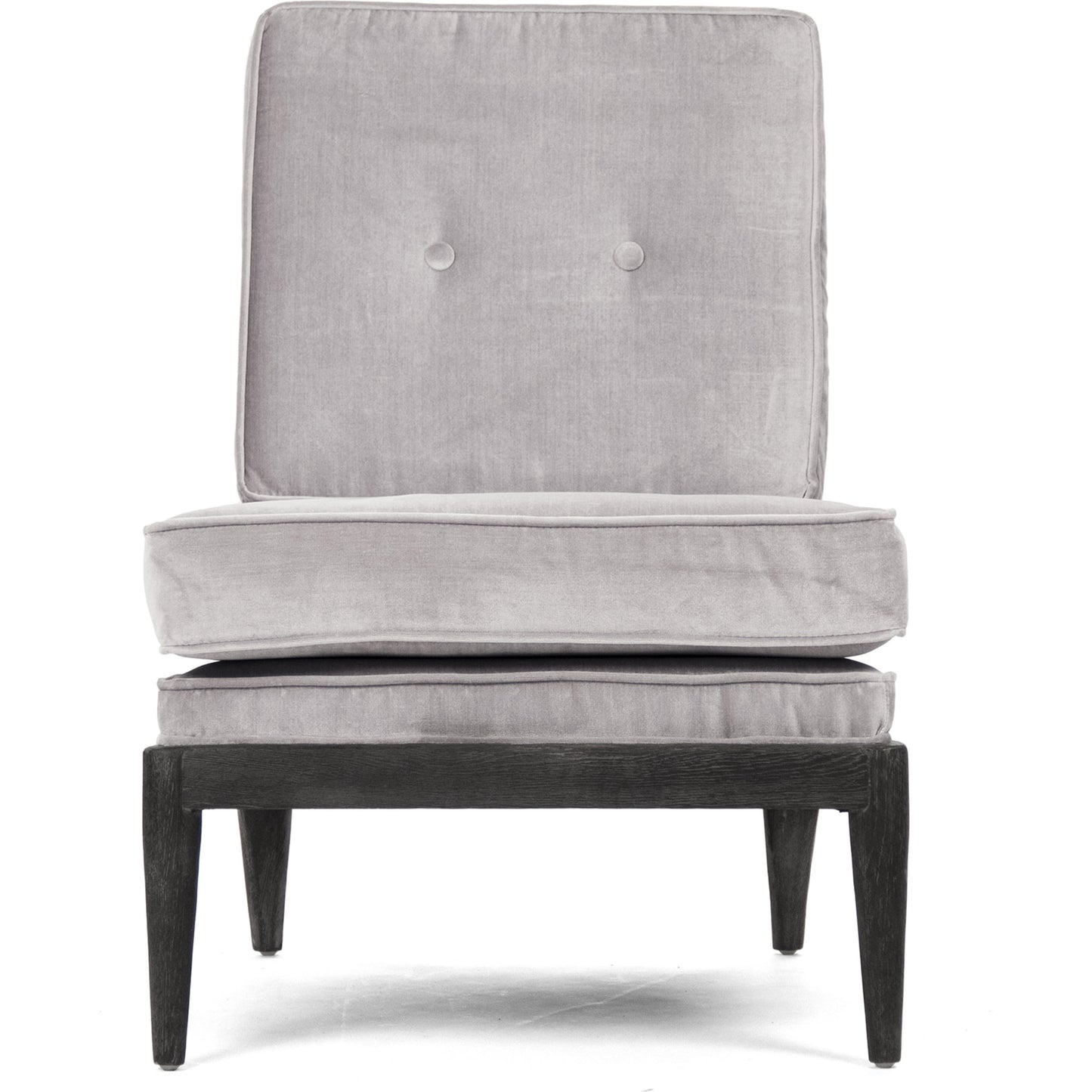 005 S-337583 | Additional Silo | Lorain Lounge Chair by Zentique in light gray polyester viscose and oak. Made from oak in a transitional style.
