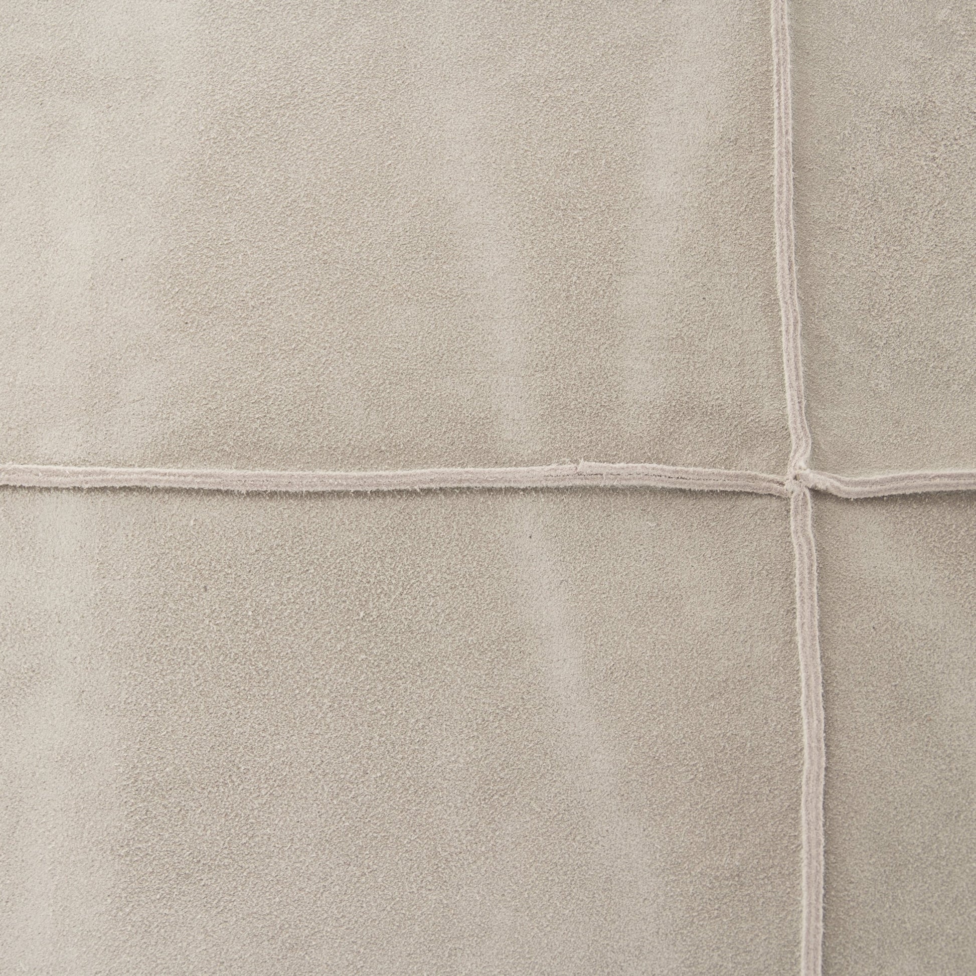 Doux Wall Table by Zentique in light gray suede leather and pine. Made from pine in a cottage & farmhouse style.