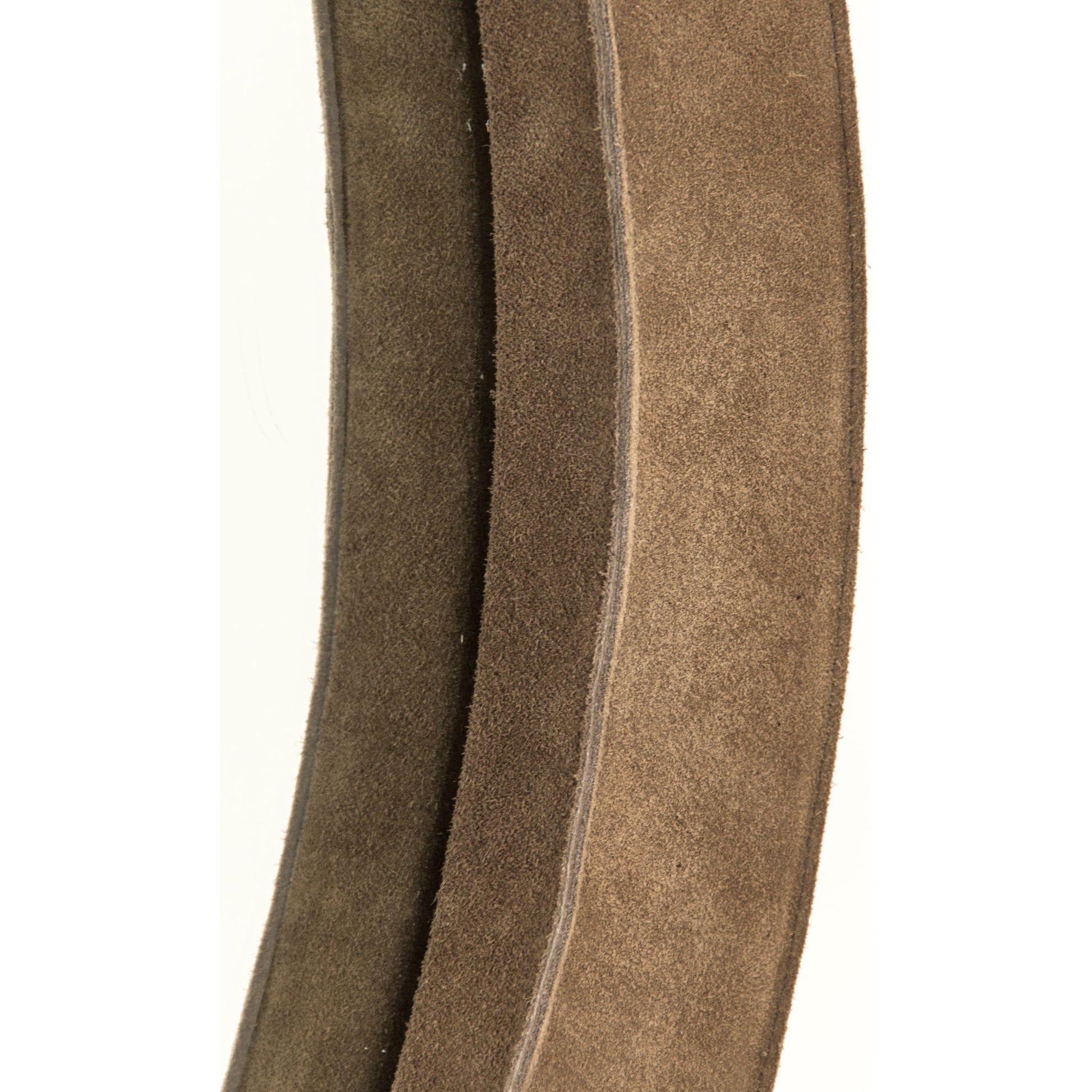 Pendre Mirror by Zentique in tan suede leather and suede, glass. Made from suede, glass in a rustic style.