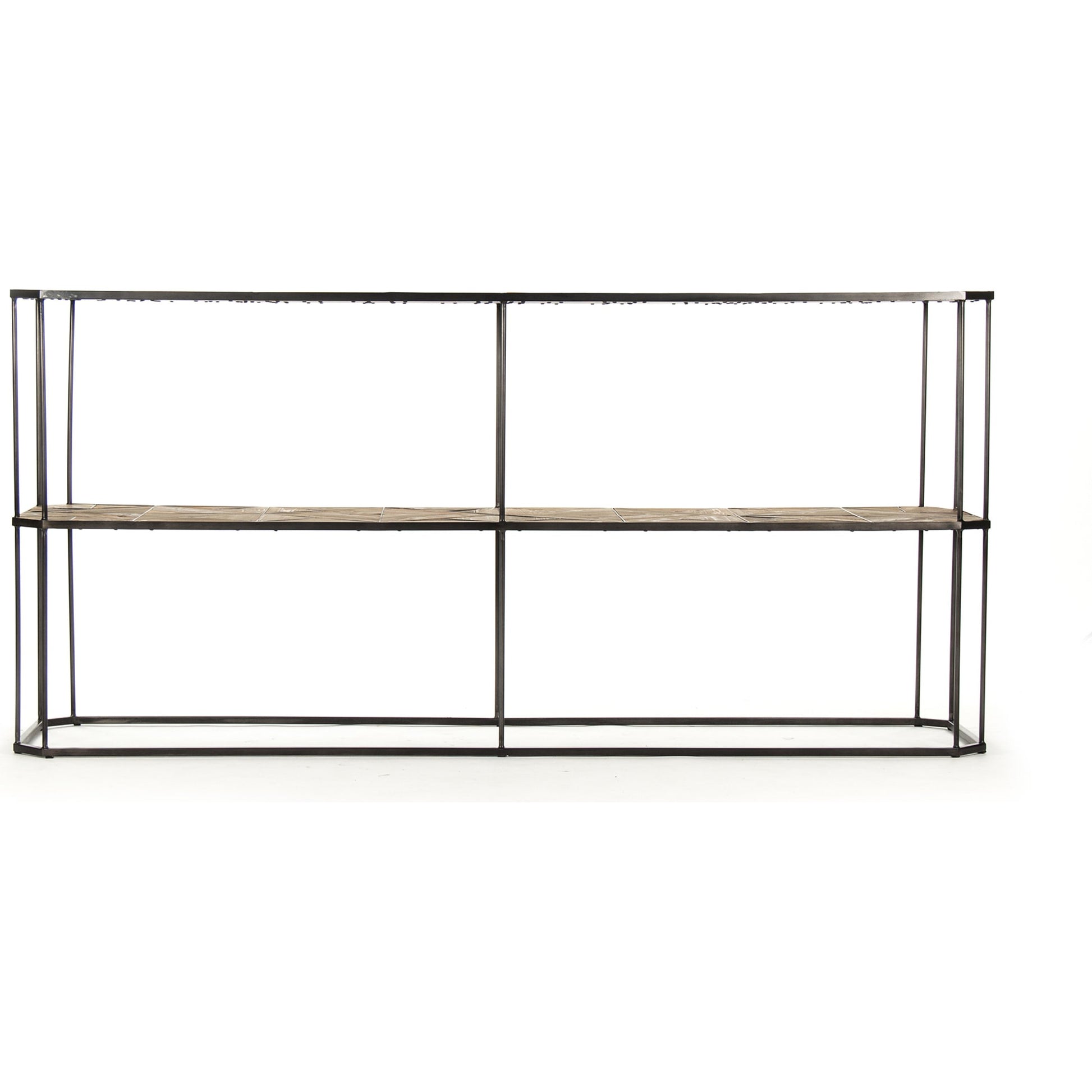 Anabel Console by Zentique in weathered pine and old pine. Made from old pine in a modern style.