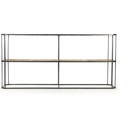 Anabel Console by Zentique in weathered pine and old pine. Made from old pine in a modern style.
