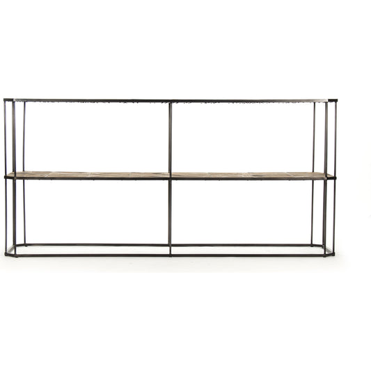 Anabel Console by Zentique in weathered pine and old pine. Made from old pine in a modern style.