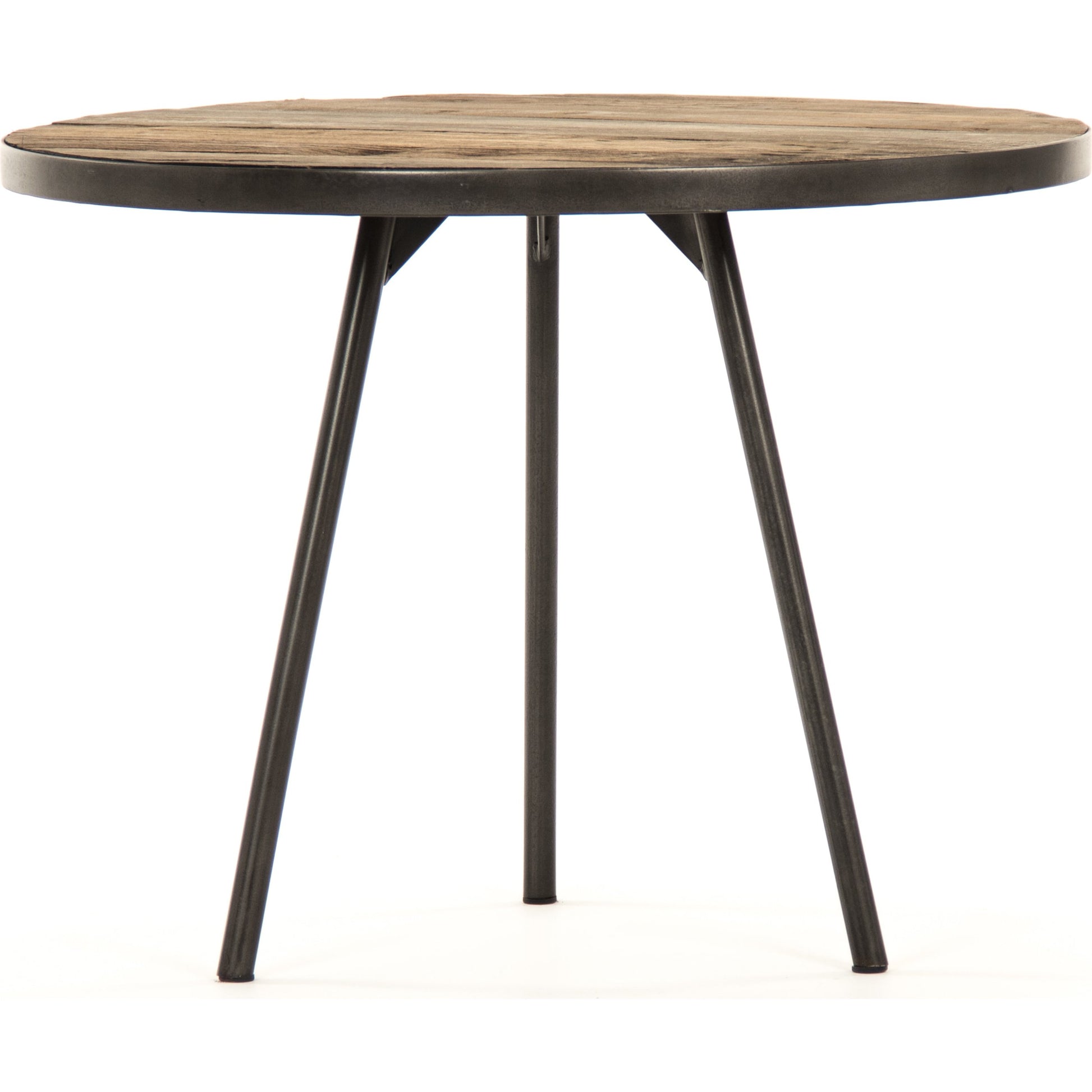 Side Table by Zentique in weathered elm and elm, metal. Made from elm, metal in a modern style.