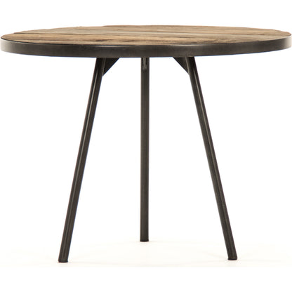 Side Table by Zentique in weathered elm and elm, metal. Made from elm, metal in a modern style.