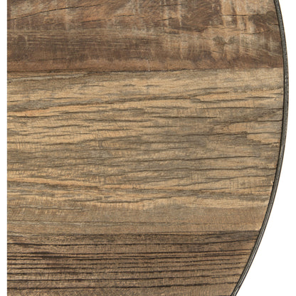 Side Table by Zentique in weathered elm and elm, metal. Made from elm, metal in a modern style.