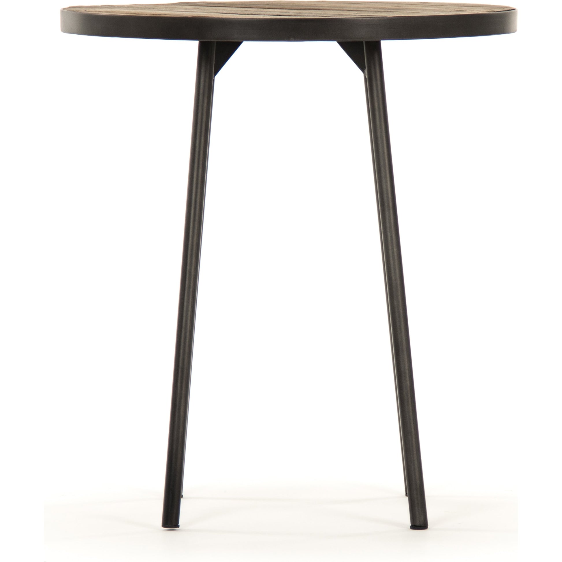 Side Table by Zentique in weathered elm and elm, metal. Made from elm, metal in a modern style.