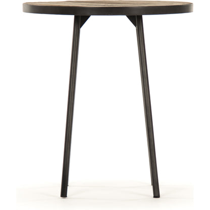 Side Table by Zentique in weathered elm and elm, metal. Made from elm, metal in a modern style.