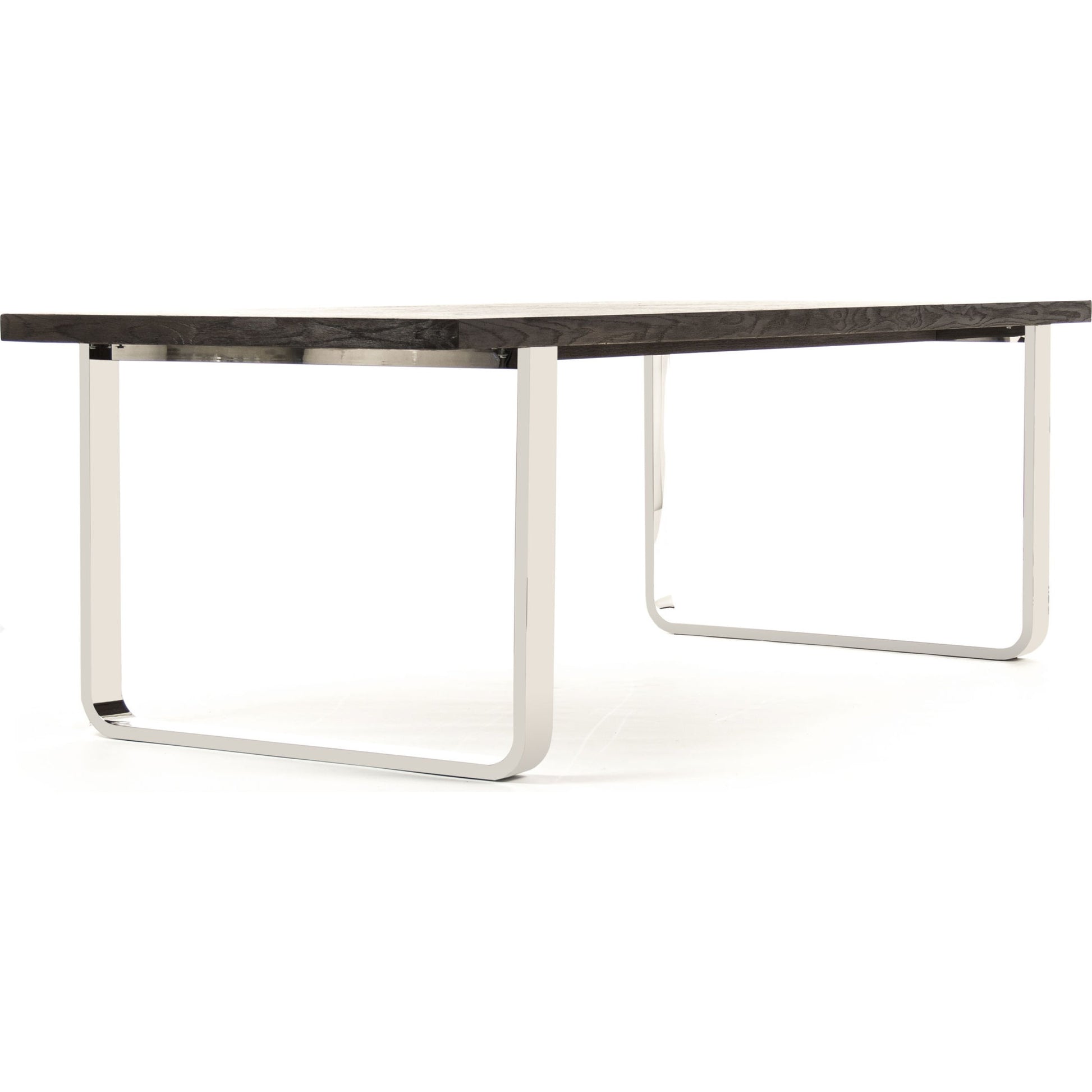 Dining Table by Zentique in dark brown, chrome and oak, steel. Made from oak, steel in a modern style.
