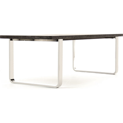 Dining Table by Zentique in dark brown, chrome and oak, steel. Made from oak, steel in a modern style.