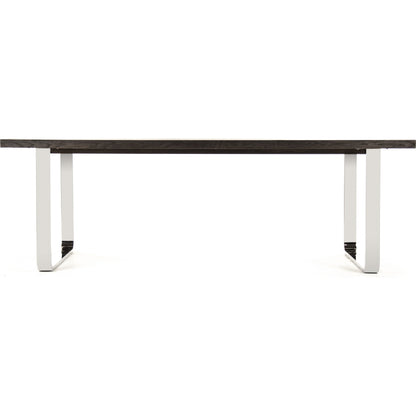 Dining Table by Zentique in dark brown, chrome and oak, steel. Made from oak, steel in a modern style.