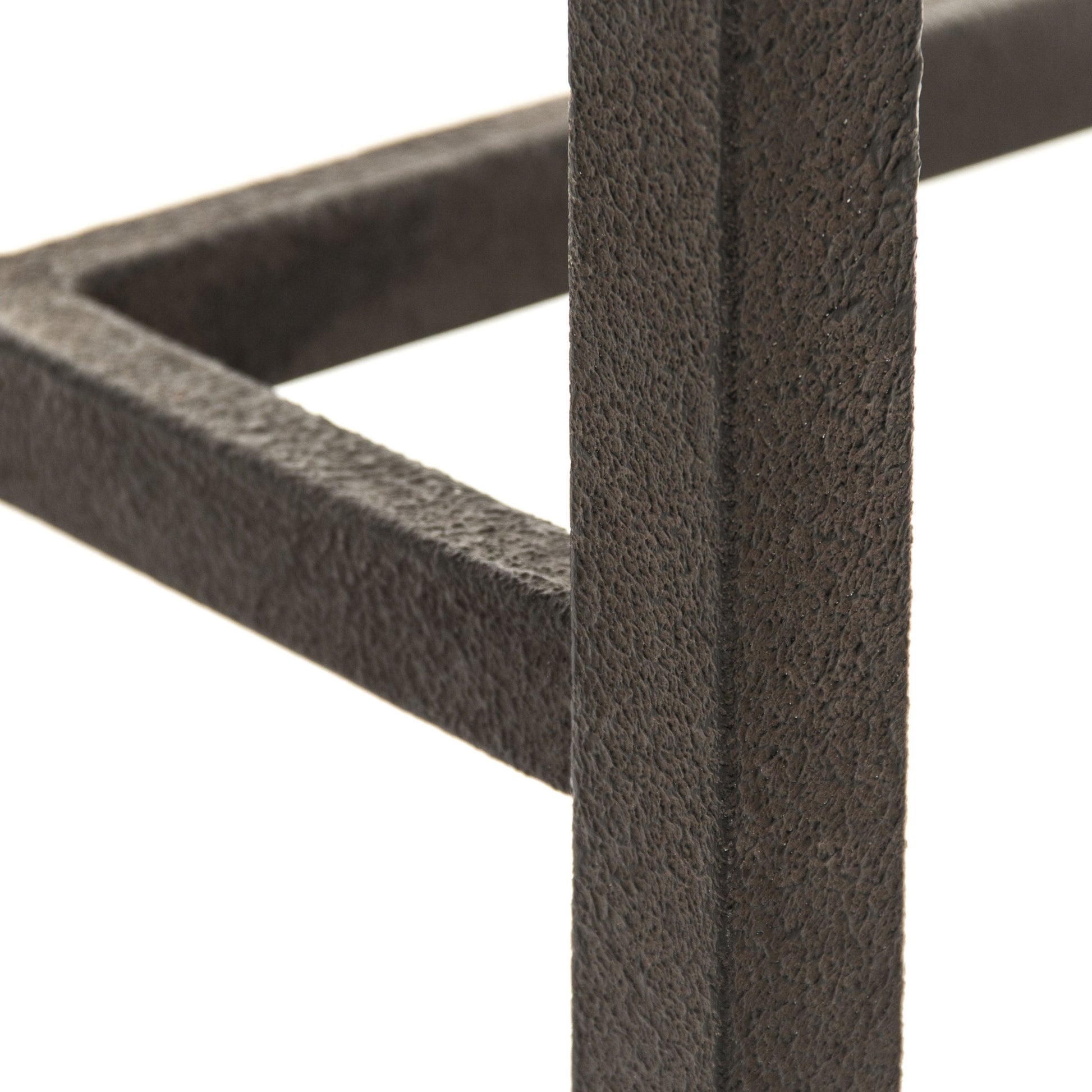 Cabinet by Zentique in dark brown, distressed metal and oak, metal. Made from oak, metal in a modern style.
