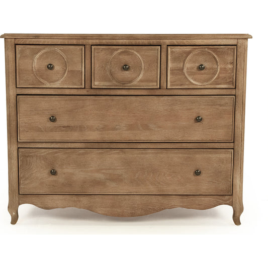Edward Dresser by Zentique in limed gray oak and oak. Made from oak in a traditional style.