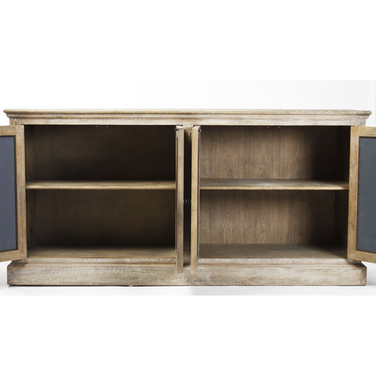 004 S-337089 | Additional Silo | Edith Buffet by Zentique in sepia mirror and limed gray oak. Made from unique in a transitional style.