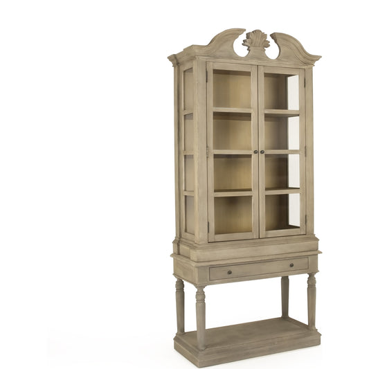 Jacques Cabinet by Zentique in ash gray and oak, pine. Made from oak in a traditional style.