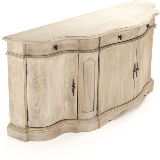 Courbe Chest by Zentique in ash gray and oak, pine. Made from oak, pine in a cottage & farmhouse style.