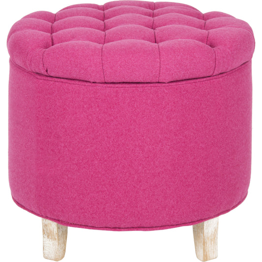 Amiela Tuffted Ottoman by Safavieh. Made from oak in a modern style.