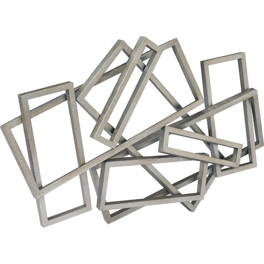 Metal Wall Decor by Moe's Home Collection in silver. Made from iron in a modern style.