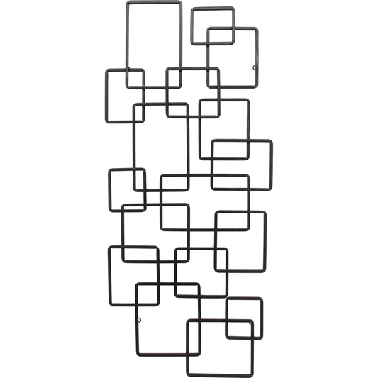Steel Squares Wall Decor by Moe's Home Collection in black. Made from iron in a modern style.