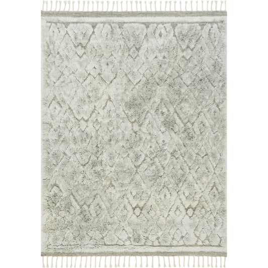 Hygge YG-01 Rug by Loloi in gray, mist. Made from 100% wool in a modern style.