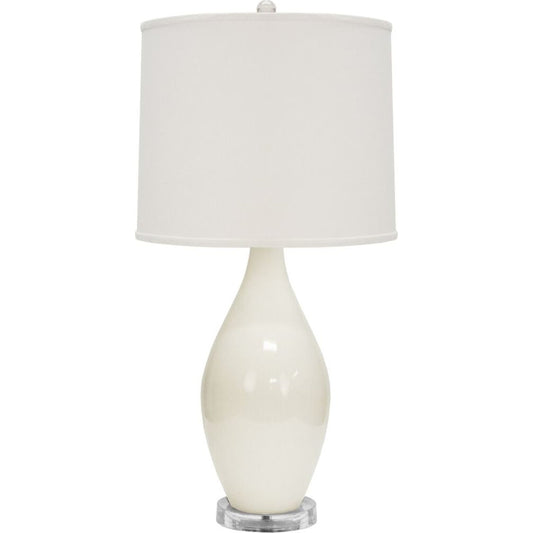 001 S-316968 | Additional Silo | Sabrina Ceramic Table Lamp by Worlds Away in white and white. Made from unique in a modern style.