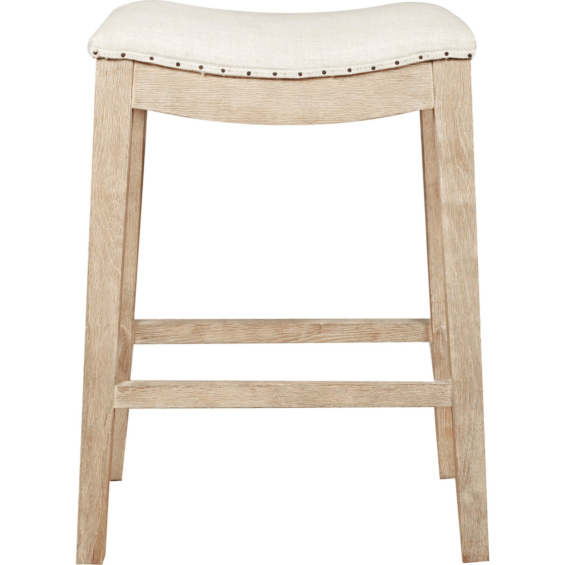 Harper Counter Stool by Essentials For Living in performance bisque french linen, natural gray ash. Made from solid ash wood in a transitional style.