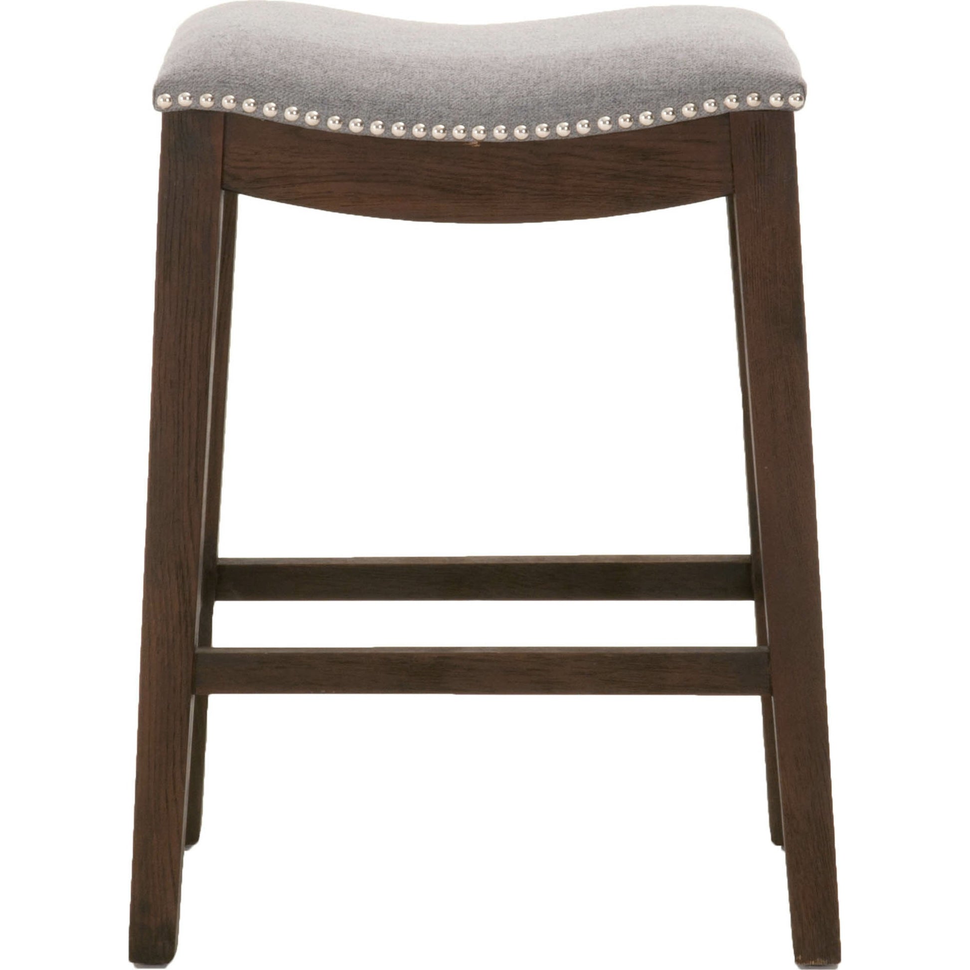Harper Counter Stool by Essentials For Living in performance bisque french linen, natural gray ash. Made from solid ash wood in a transitional style.