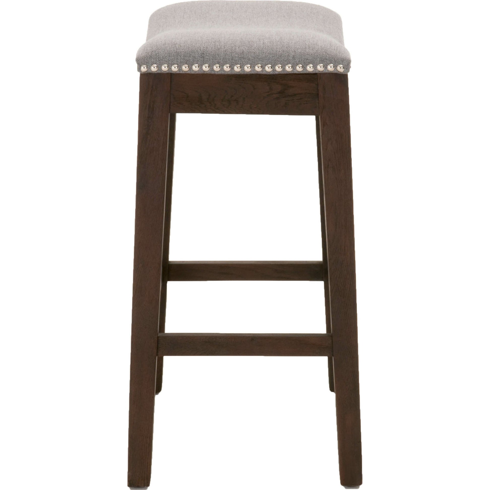 Harper Counter Stool by Essentials For Living in performance bisque french linen, natural gray ash. Made from solid ash wood in a transitional style.