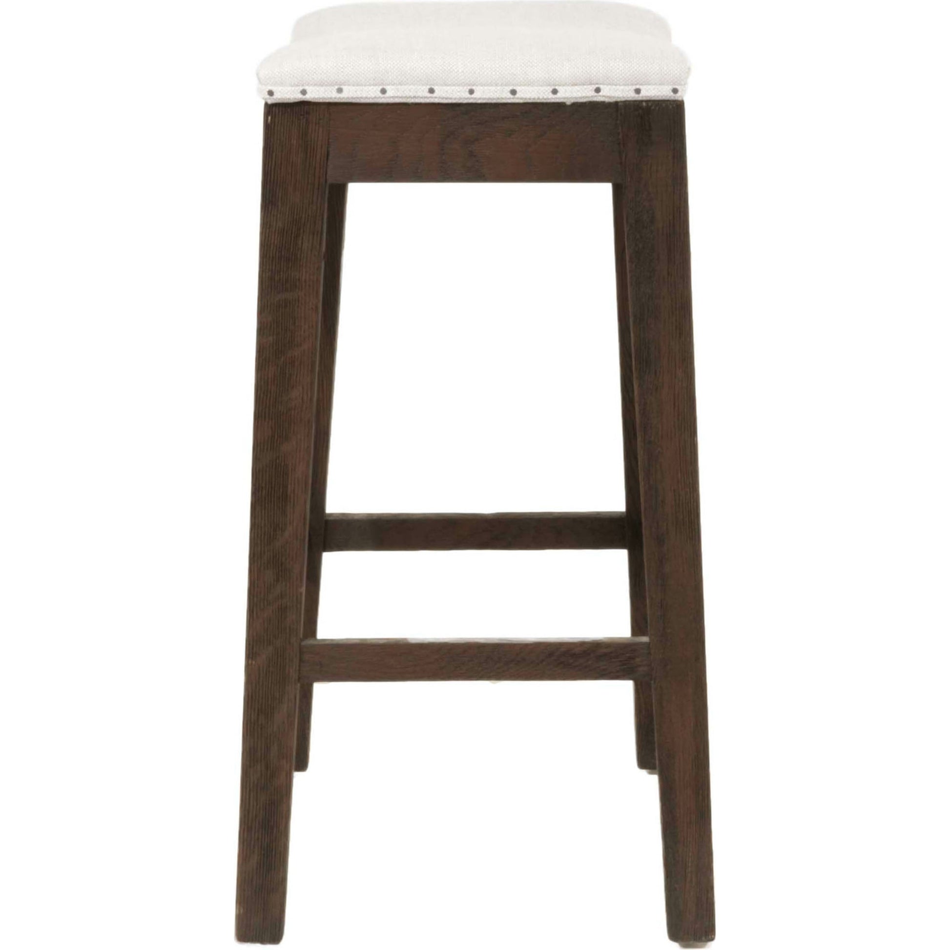 Harper Counter Stool by Essentials For Living in performance bisque french linen, natural gray ash. Made from solid ash wood in a transitional style.