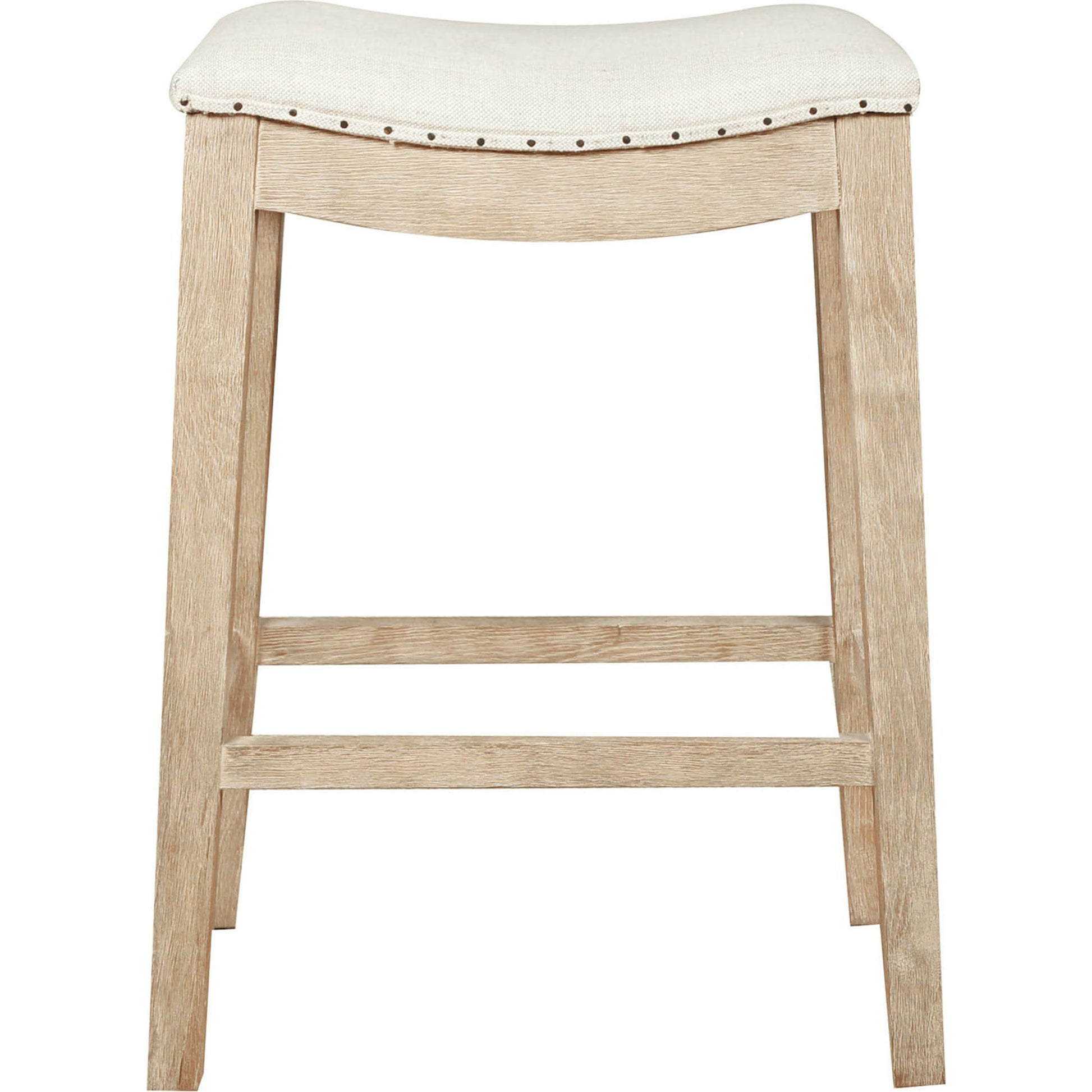Harper Counter Stool by Essentials For Living in performance bisque french linen, natural gray ash. Made from solid ash wood in a transitional style.