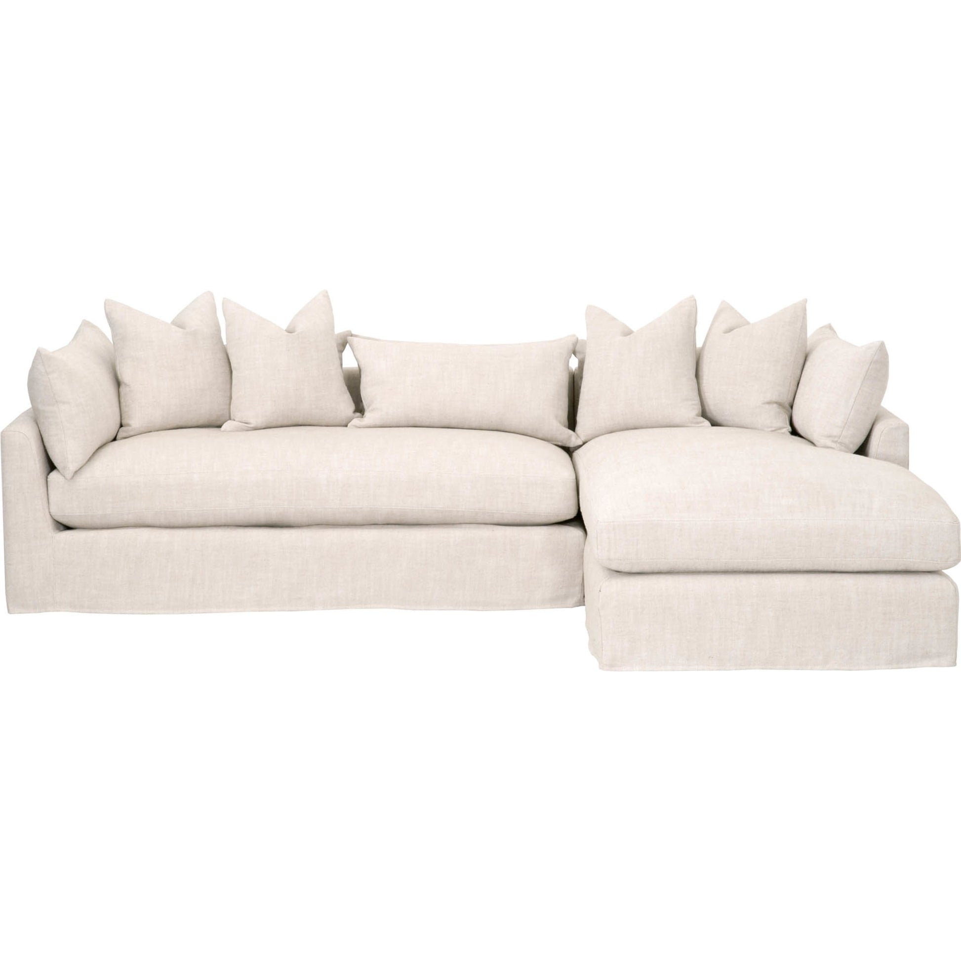 Haven Lounge Slipcover Sofa by Essentials For Living in bisque fabric, espresso. Made from unique in a modern style.